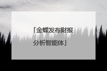金蝶发布财报分析智能体