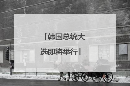 韩国总统大选即将举行