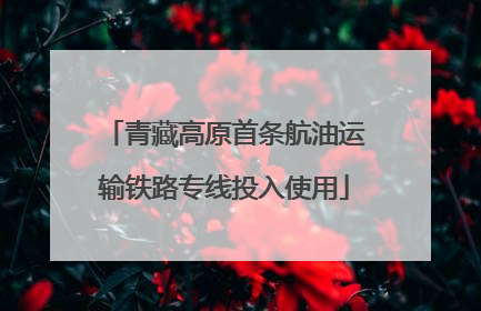青藏高原首条航油运输铁路专线投入使用