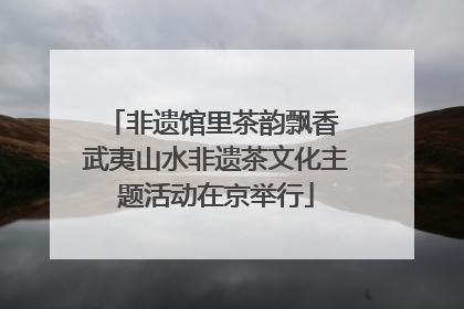 非遗馆里茶韵飘香 武夷山水非遗茶文化主题活动在京举行