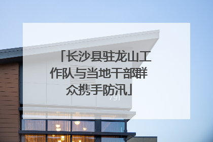 长沙县驻龙山工作队与当地干部群众携手防汛