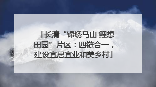 长清“锦绣马山 鲤想田园”片区：四链合一，建设宜居宜业和美乡村