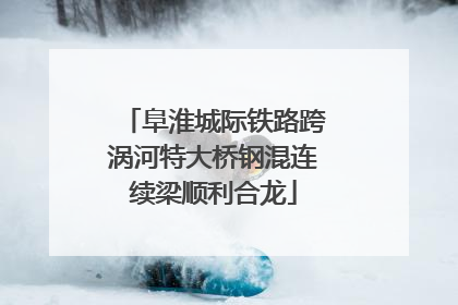 阜淮城际铁路跨涡河特大桥钢混连续梁顺利合龙