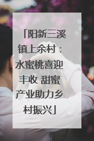 阳新三溪镇上余村：水蜜桃喜迎丰收 甜蜜产业助力乡村振兴