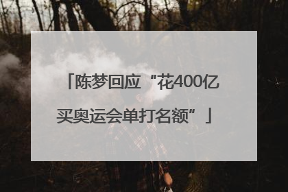 陈梦回应“花400亿买奥运会单打名额”