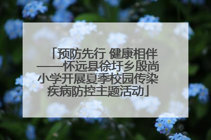 预防先行 健康相伴——怀远县徐圩乡殷尚小学开展夏季校园传染疾病防控主题活动