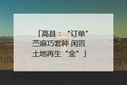 高县：“订单”苎麻巧套种 闲置土地再生“金”