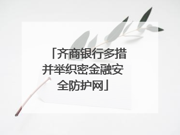 齐商银行多措并举织密金融安全防护网