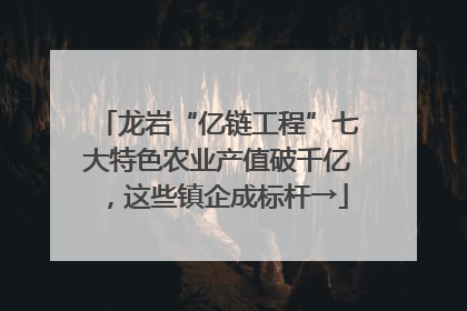 龙岩“亿链工程”七大特色农业产值破千亿，这些镇企成标杆→