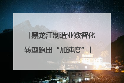 黑龙江制造业数智化转型跑出“加速度”