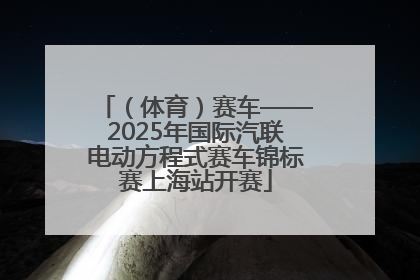 （体育）赛车——2025年国际汽联电动方程式赛车锦标赛上海站开赛