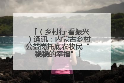 （乡村行·看振兴）通讯：内蒙古乡村公益岗托底农牧民“稳稳的幸福”