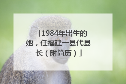 1984年出生的她，任福建一县代县长（附简历）