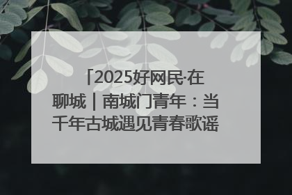 2025好网民·在聊城｜南城门青年：当千年古城遇见青春歌谣 一湖碧水见证的“聊城式浪漫”