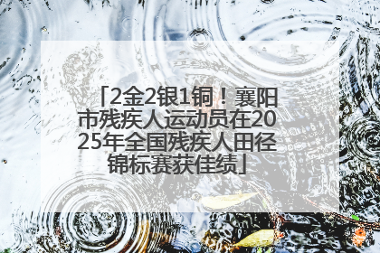 2金2银1铜！襄阳市残疾人运动员在2025年全国残疾人田径锦标赛获佳绩