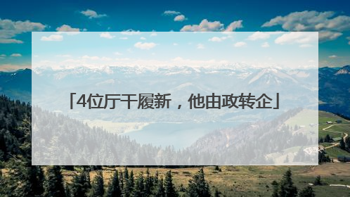 4位厅干履新，他由政转企