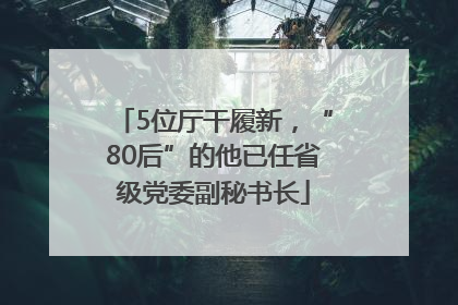 5位厅干履新，“80后”的他已任省级党委副秘书长