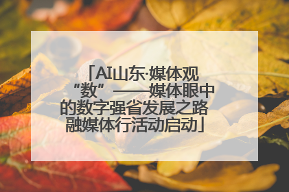 AI山东·媒体观“数”——媒体眼中的数字强省发展之路融媒体行活动启动