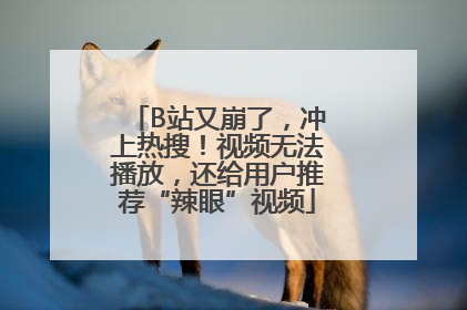 B站又崩了，冲上热搜！视频无法播放，还给用户推荐“辣眼”视频