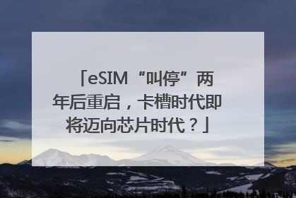eSIM“叫停”两年后重启，卡槽时代即将迈向芯片时代？